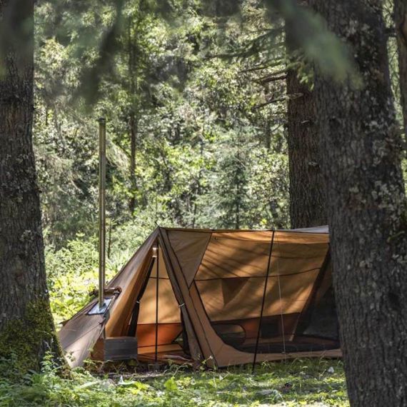 Палатка Pomoly STOVEHUT 70 Shelter Hot Tent 3.0, Sunset Yellow, Цвет: Sunset Yellow, изображение 5