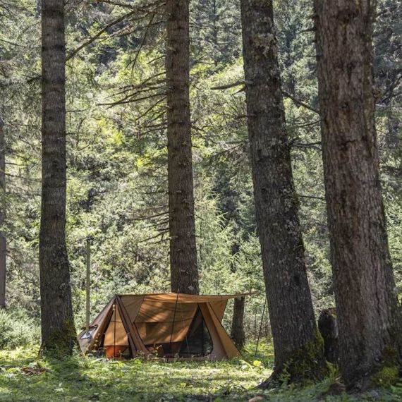 Палатка Pomoly STOVEHUT 70 Shelter Hot Tent 3.0, Sunset Yellow, Цвет: Sunset Yellow, изображение 7