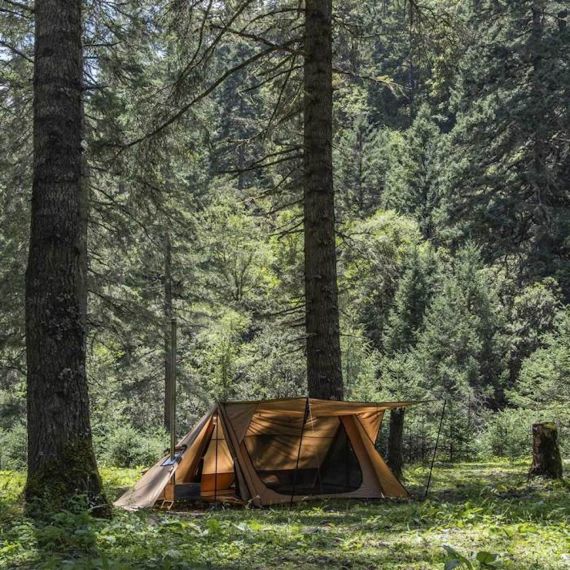 Палатка Pomoly STOVEHUT 70 Shelter Hot Tent 3.0, Sunset Yellow, Цвет: Sunset Yellow, изображение 8