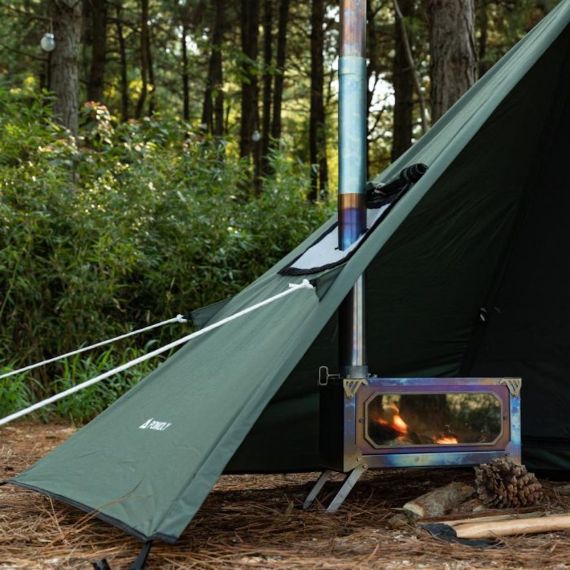 Палатка Pomoly STOVEHUT TC Chimney Shelter Tent, Army Green, Цвет: Army Green, изображение 8