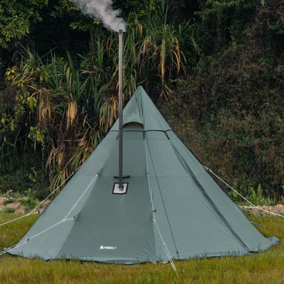 Палатка Pomoly Yarn Octa Canvas Тipi Wood Stove Tent, Army Green, Цвет: Army Green, изображение 13