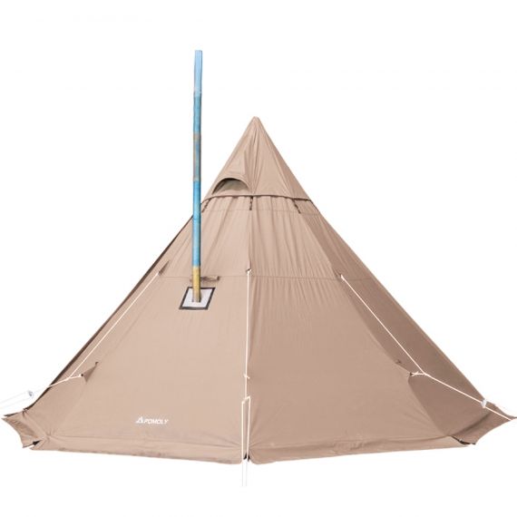 Палатка Pomoly Yarn Octa Canvas Тipi Wood Stove Tent, Khaki, Цвет: Khaki, изображение 4