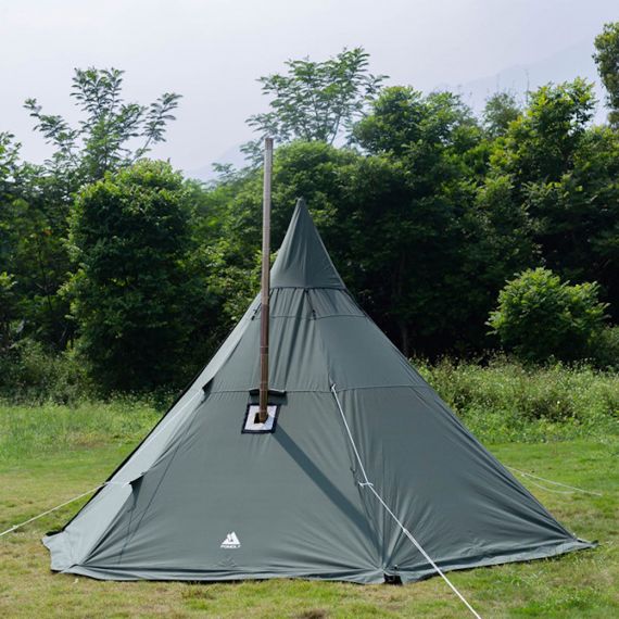 Палатка Pomoly Yarn Plus Canvas Тipi Wood Stove Tent, Army Green, Цвет: Army Green, изображение 17