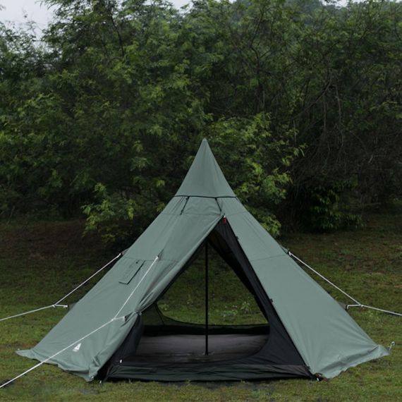 Палатка Pomoly Yarn Plus Canvas Тipi Wood Stove Tent, Army Green, Цвет: Army Green, изображение 7