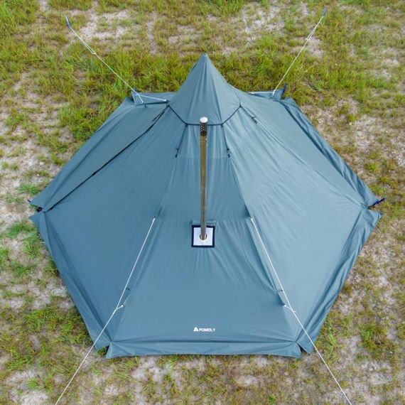 Палатка Pomoly Yarn Plus Canvas Тipi Wood Stove Tent, Army Green, Цвет: Army Green, изображение 9