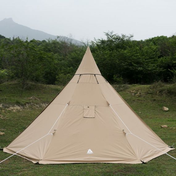 Палатка Pomoly Yarn Plus Canvas Тipi Wood Stove Tent, Khaki, Цвет: Khaki, изображение 13 - MyBiggame Палатка Pomoly Yarn Plus Canvas Тipi Wood Stove Tent, Khaki, Цвет: Khaki, изображение 13