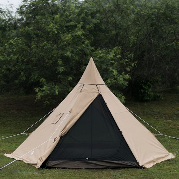 Палатка Pomoly Yarn Plus Canvas Тipi Wood Stove Tent, Khaki, Цвет: Khaki, изображение 6 - MyBiggame Палатка Pomoly Yarn Plus Canvas Тipi Wood Stove Tent, Khaki, Цвет: Khaki, изображение 6