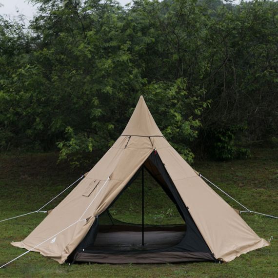 Палатка Pomoly Yarn Plus Canvas Тipi Wood Stove Tent, Khaki, Цвет: Khaki, изображение 7 - MyBiggame Палатка Pomoly Yarn Plus Canvas Тipi Wood Stove Tent, Khaki, Цвет: Khaki, изображение 7