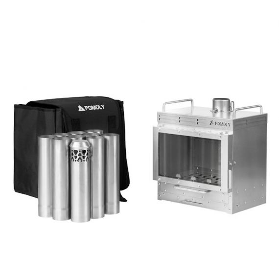 Печь-камин титановая Pomoly Dweller-Ti Wood Stove Segmented Titanium Chimney Version, изображение 2