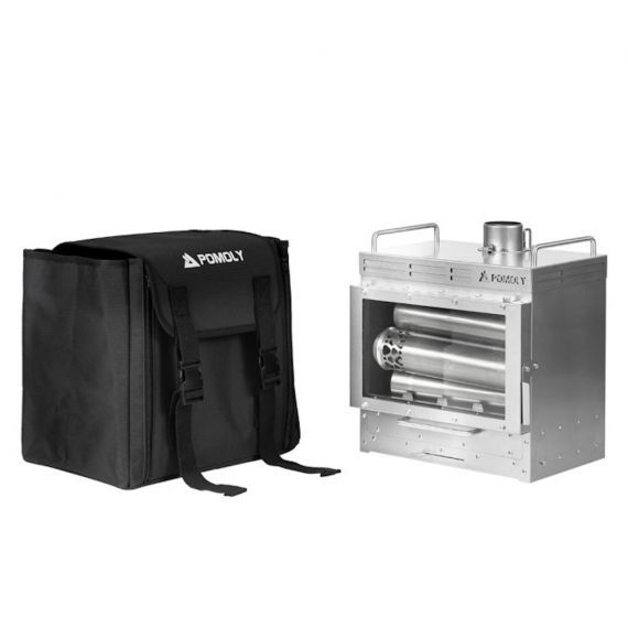 Печь-камин титановая Pomoly Dweller-Ti Wood Stove Segmented Titanium Chimney Version, изображение 3