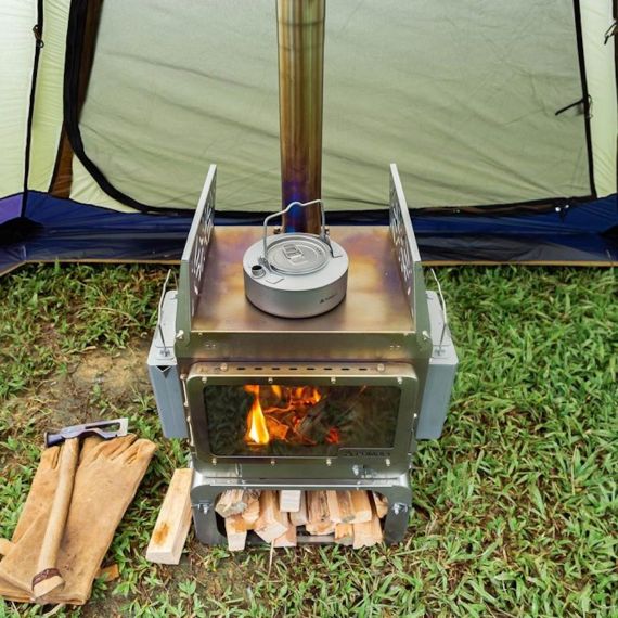 Печь-камин титановая Pomoly Lumberjack Max Titanium Wood Stove, изображение 37