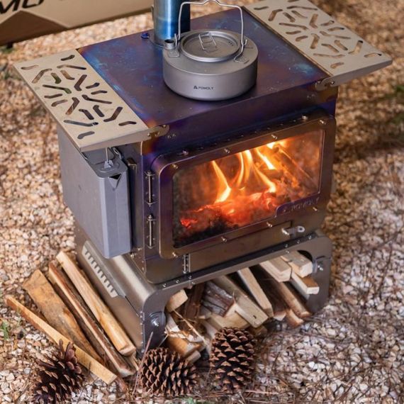 Печь-камин титановая Pomoly Lumberjack Max Titanium Wood Stove, изображение 48