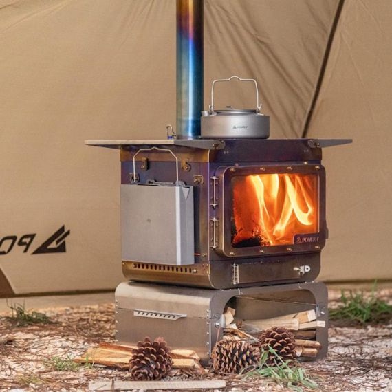 Печь-камин титановая Pomoly Lumberjack Max Titanium Wood Stove, изображение 55
