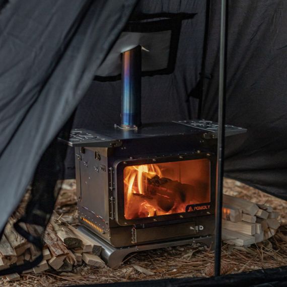 Печь-камин титановая Pomoly Lumberjack Titanium Wood Stove, изображение 29