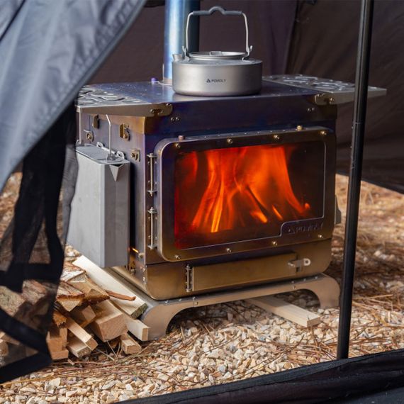 Печь-камин титановая Pomoly Lumberjack Titanium Wood Stove, изображение 33