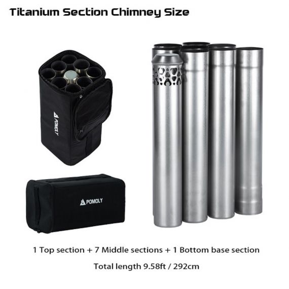 Печь-камин титановая Pomoly Lumberjack Titanium Wood Stove, изображение 6