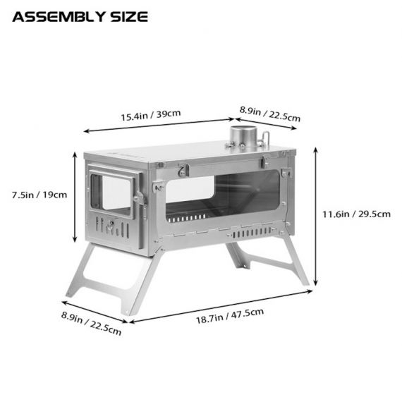 Печь-камин титановая Pomoly T1-3 Fastfold Titanium, изображение 2 - MyBiggame Печь-камин титановая Pomoly T1-3 Fastfold Titanium, изображение 2