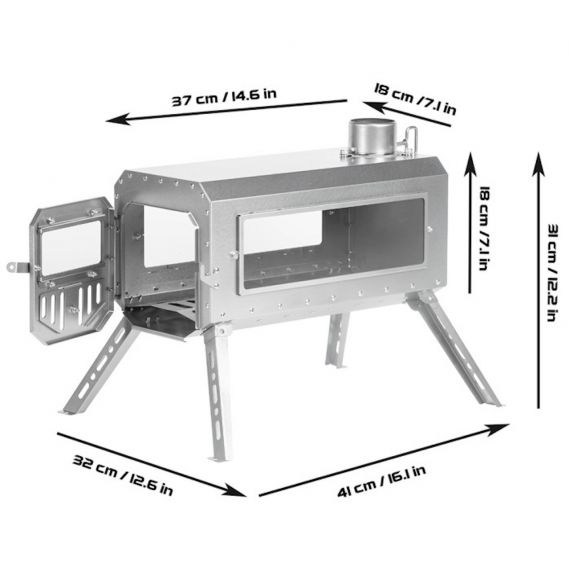 Печь-камин титановая Pomoly Traveller 3 Wood Stove, изображение 3 - MyBiggame Печь-камин титановая Pomoly Traveller 3 Wood Stove, изображение 3