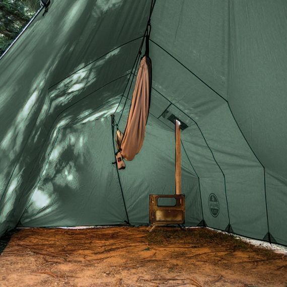 Tент Pomoly Rhombus Hammock Hot Tarp Lonewolf 902 Canvas Shelter, Green, Цвет: Green, изображение 4 - MyBiggame Tент Pomoly Rhombus Hammock Hot Tarp Lonewolf 902 Canvas Shelter, Green, Цвет: Green, изображение 4