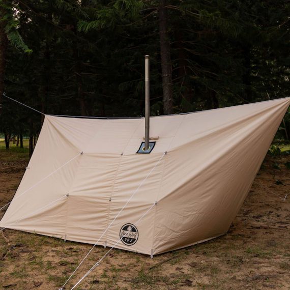 Tент Pomoly Rhombus Hammock Hot Tarp Lonewolf 902 Canvas Shelter, Khaki, Цвет: Khaki, изображение 7 - MyBiggame Tент Pomoly Rhombus Hammock Hot Tarp Lonewolf 902 Canvas Shelter, Khaki, Цвет: Khaki, изображение 7