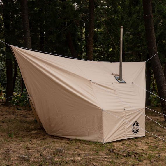 Tент Pomoly Rhombus Hammock Hot Tarp Lonewolf 902 Canvas Shelter, Khaki, Цвет: Khaki, изображение 5 - MyBiggame Tент Pomoly Rhombus Hammock Hot Tarp Lonewolf 902 Canvas Shelter, Khaki, Цвет: Khaki, изображение 5