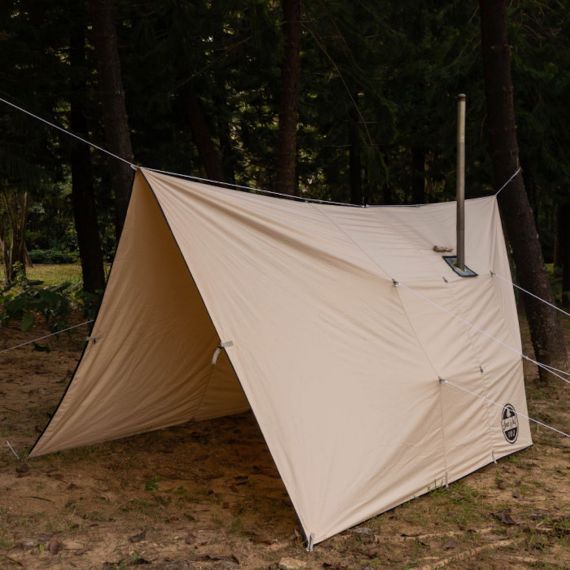Tент Pomoly Rhombus Hammock Hot Tarp Lonewolf 902 Canvas Shelter, Khaki, Цвет: Khaki, изображение 6 - MyBiggame Tент Pomoly Rhombus Hammock Hot Tarp Lonewolf 902 Canvas Shelter, Khaki, Цвет: Khaki, изображение 6