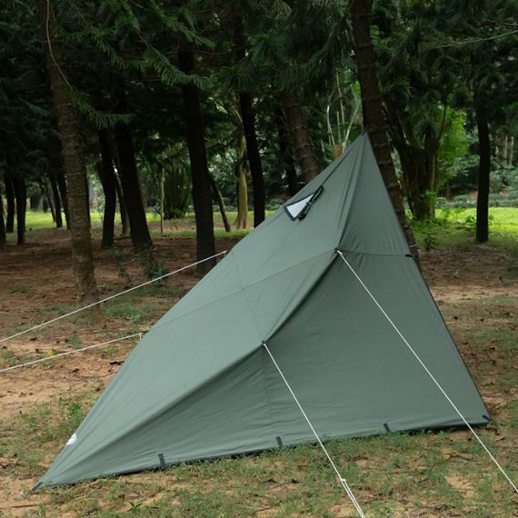 Tент Pomoly Rhombus Bushcraft Tarp Canvas Wolf Den 2.0 Shelter, Green, Цвет: Green, изображение 4 - MyBiggame Tент Pomoly Rhombus Bushcraft Tarp Canvas Wolf Den 2.0 Shelter, Green, Цвет: Green, изображение 4
