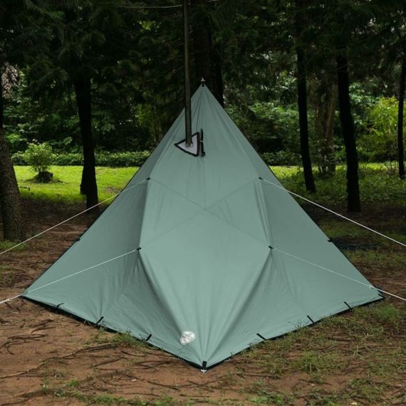 Tент Pomoly Rhombus Bushcraft Tarp Canvas Wolf Den 2.0 Shelter, Green, Цвет: Green, изображение 5 - MyBiggame Tент Pomoly Rhombus Bushcraft Tarp Canvas Wolf Den 2.0 Shelter, Green, Цвет: Green, изображение 5