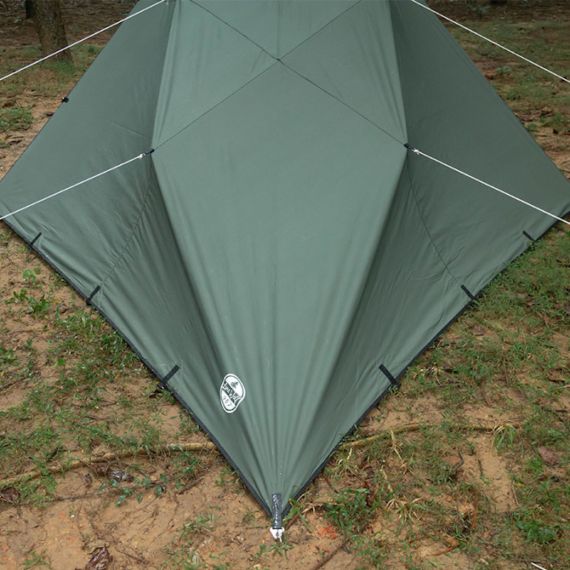 Tент Pomoly Rhombus Bushcraft Tarp Canvas Wolf Den 2.0 Shelter, Green, Цвет: Green, изображение 7 - MyBiggame Tент Pomoly Rhombus Bushcraft Tarp Canvas Wolf Den 2.0 Shelter, Green, Цвет: Green, изображение 7