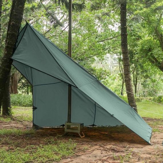 Tент Pomoly Rhombus Bushcraft Tarp Canvas Wolf Den 2.0 Shelter, Green, Цвет: Green, изображение 13 - MyBiggame Tент Pomoly Rhombus Bushcraft Tarp Canvas Wolf Den 2.0 Shelter, Green, Цвет: Green, изображение 13