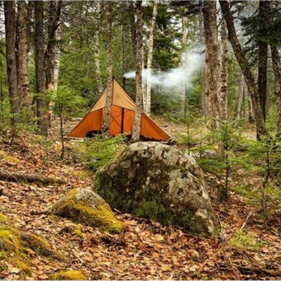 Tент Pomoly Rhombus Bushcraft Tarp Canvas Wolf Den 2.0 Shelter, Khaki, Цвет: Khaki, изображение 15