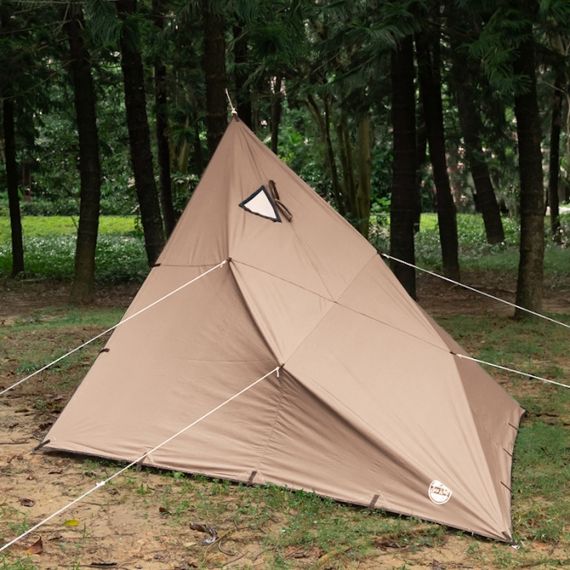 Tент Pomoly Rhombus Bushcraft Tarp Canvas Wolf Den 2.0 Shelter, Khaki, Цвет: Khaki, изображение 3