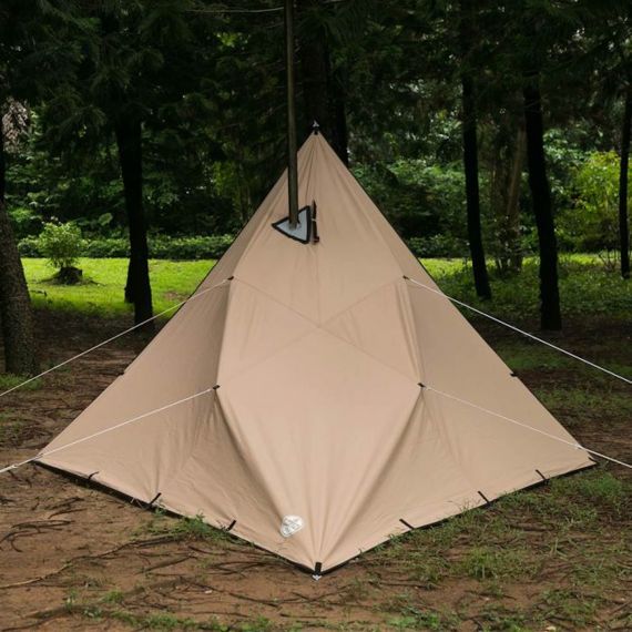 Tент Pomoly Rhombus Bushcraft Tarp Canvas Wolf Den 2.0 Shelter, Khaki, Цвет: Khaki, изображение 5