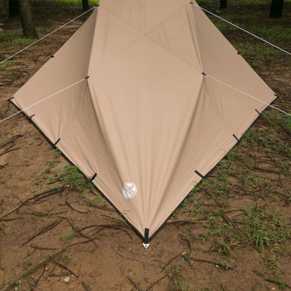Tент Pomoly Rhombus Bushcraft Tarp Canvas Wolf Den 2.0 Shelter, Khaki, Цвет: Khaki, изображение 7
