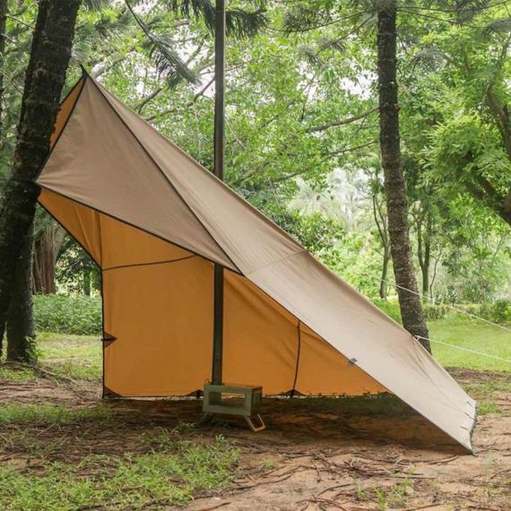 Tент Pomoly Rhombus Bushcraft Tarp Canvas Wolf Den 2.0 Shelter, Khaki, Цвет: Khaki, изображение 13