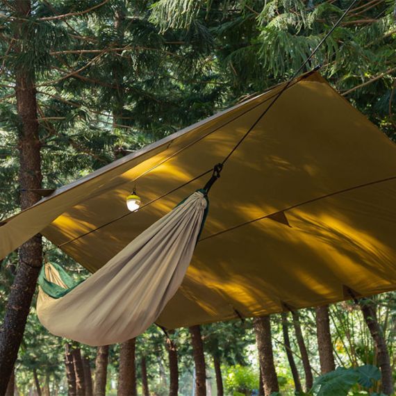 Tент Pomoly Wolfden UL Hammock Rain Fly Tarp Shelter, Цвет: Deep Taupe, изображение 15