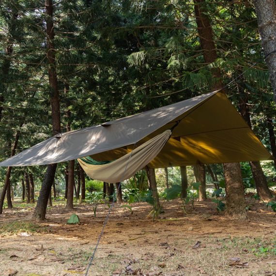 Tент Pomoly Wolfden UL Hammock Rain Fly Tarp Shelter, Цвет: Deep Taupe, изображение 4