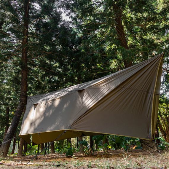 Tент Pomoly Wolfden UL Hammock Rain Fly Tarp Shelter, Цвет: Deep Taupe, изображение 12