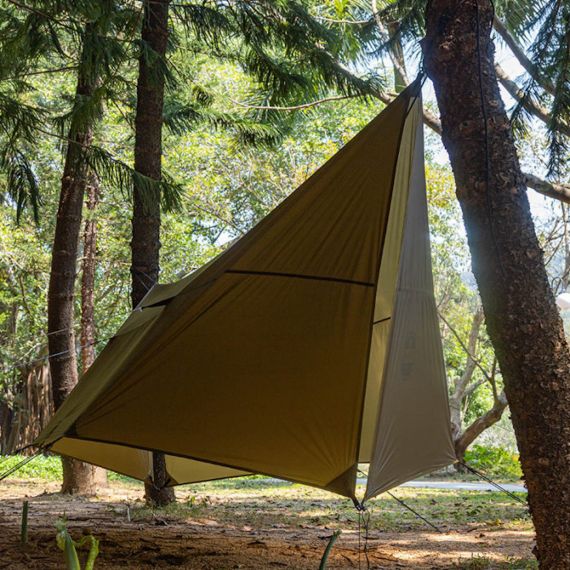 Tент Pomoly Wolfden UL Hammock Rain Fly Tarp Shelter, Цвет: Deep Taupe, изображение 6