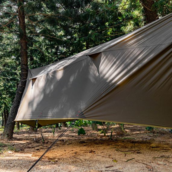 Tент Pomoly Wolfden UL Hammock Rain Fly Tarp Shelter, Цвет: Deep Taupe, изображение 3