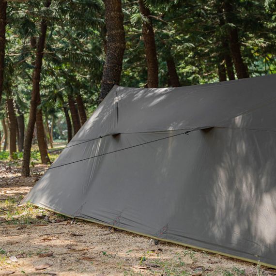 Tент Pomoly Wolfden UL Hammock Rain Fly Tarp Shelter, Цвет: Deep Taupe, изображение 9