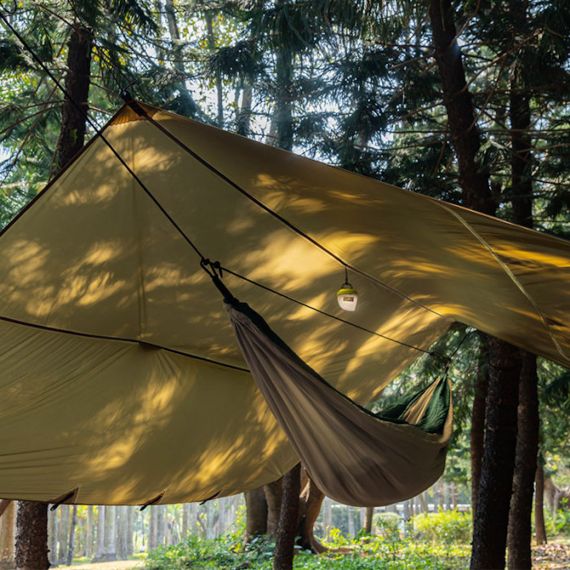 Tент Pomoly Wolfden UL Hammock Rain Fly Tarp Shelter, Цвет: Deep Taupe, изображение 19