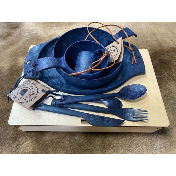 Набор посуды Kupilka Premium Wood Box, Blueberry, Цвет: Blueberry, изображение 4