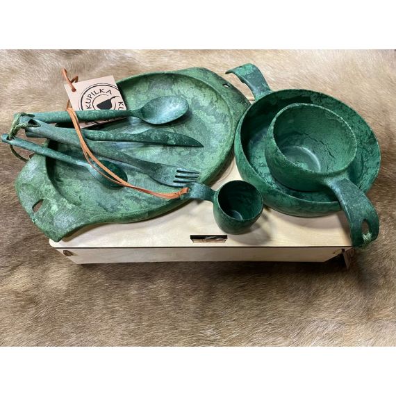 Набор посуды Kupilka Premium Wood Box, Conifer, Цвет: Conifer, изображение 3