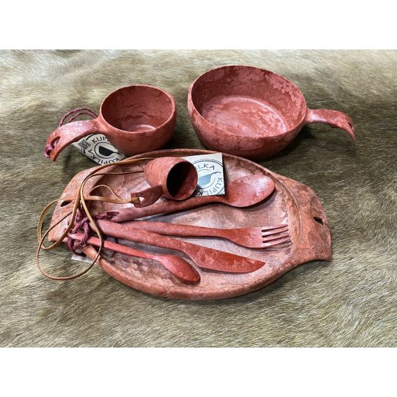 Набор посуды Kupilka Premium Wood Box, Cranberry, Цвет: Cranberry, изображение 3