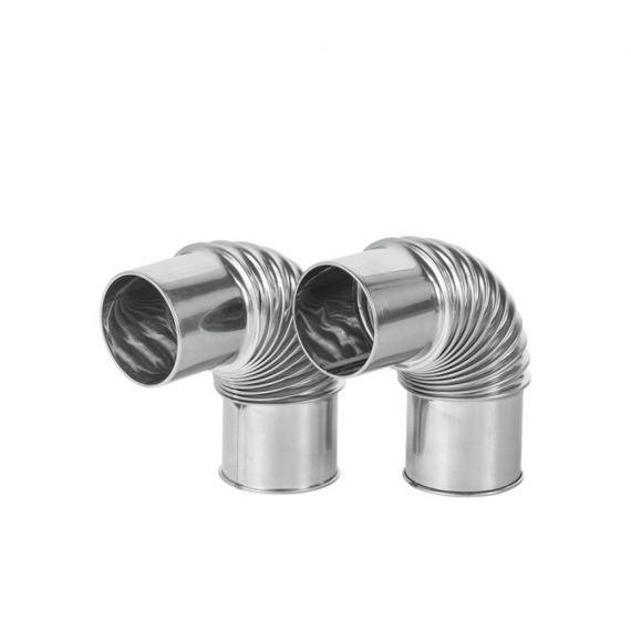 Набор поворотных колен дымохода Pomoly Degree Chimney Section 90° (2 шт. D 60 мм)