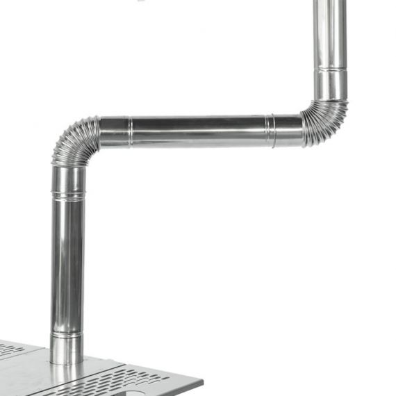 Набор поворотных колен дымохода Pomoly Degree Chimney Section 90° (2 шт. D 60 мм), изображение 2