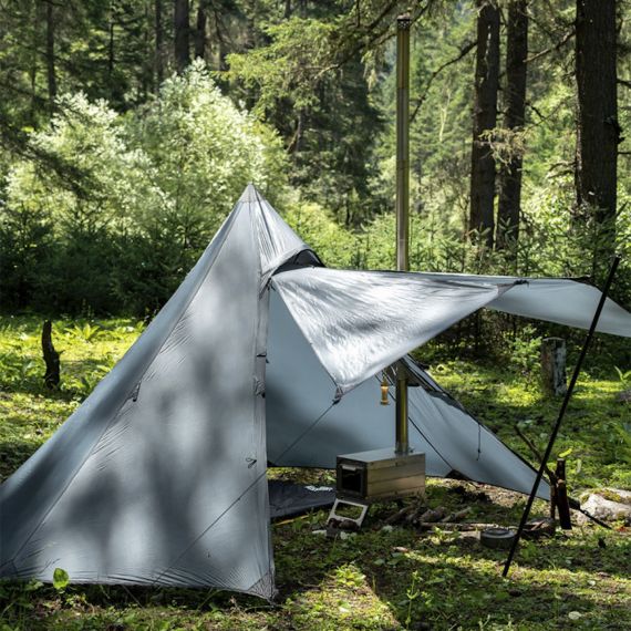 Палатка Pomoly Hussar 20 Solo Tipi Hot Tent, Smoke Blue, изображение 16