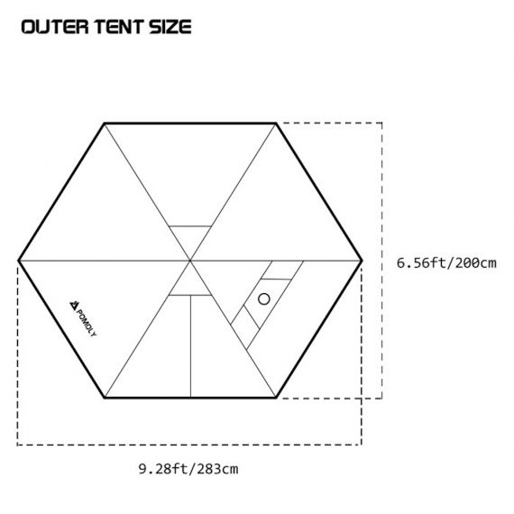 Палатка Pomoly Hussar 20 Solo Tipi Hot Tent, Smoke Blue, изображение 4