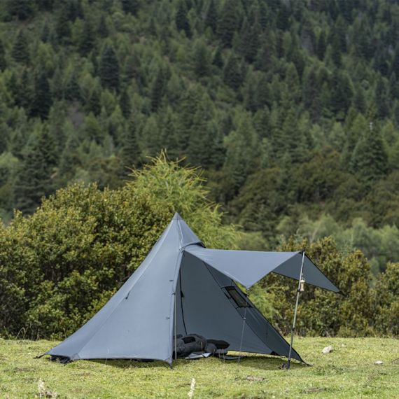Палатка Pomoly Hussar 20 Solo Tipi Hot Tent, Smoke Blue, изображение 6